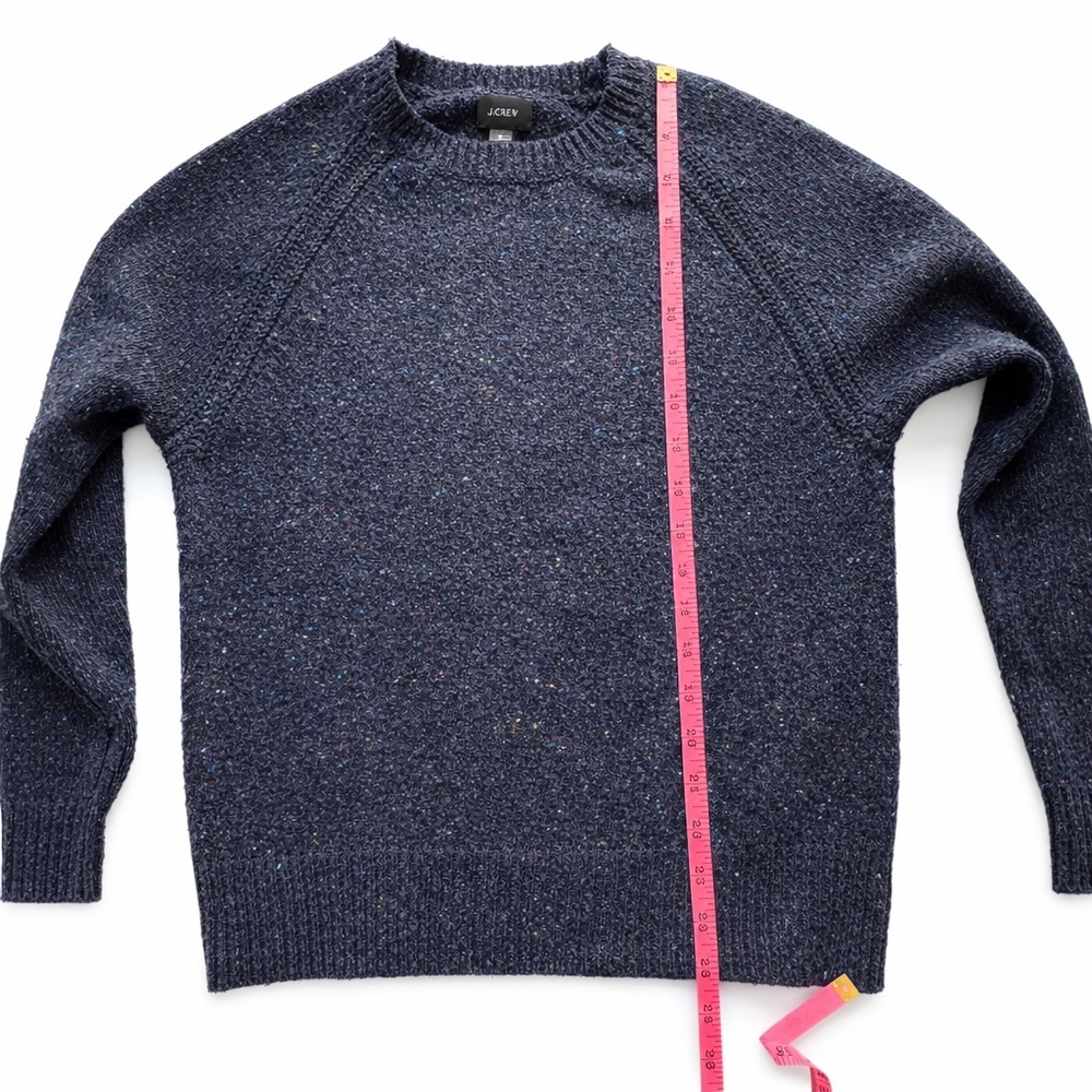 J.Crew Blue Knit Sweater Size Small Speckled Crewneck Classic Fit - Picture 6 of 7